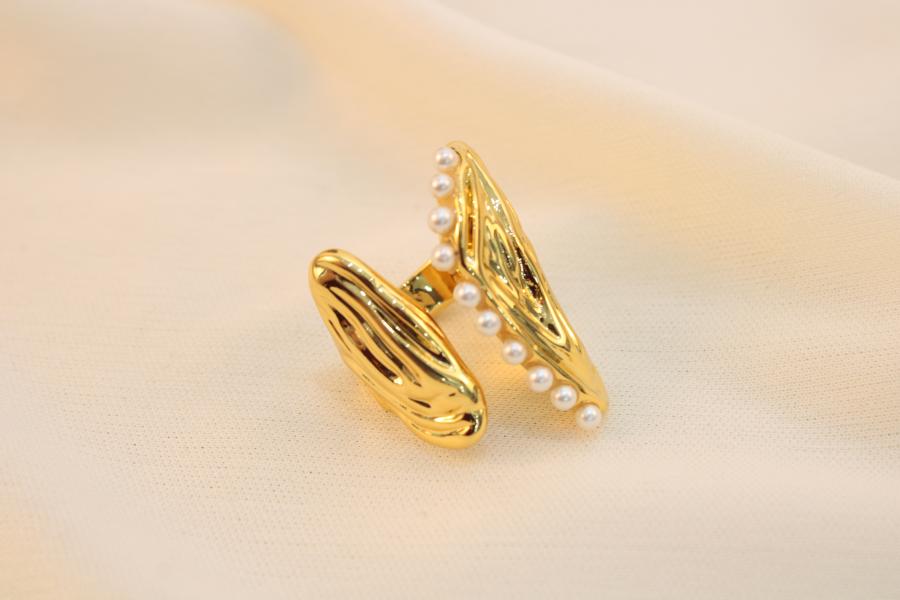 Anillo Chunky Diez Perlas