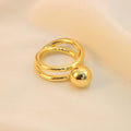 Anillo Doble Con Perla