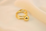 Anillo Doble Con Perla