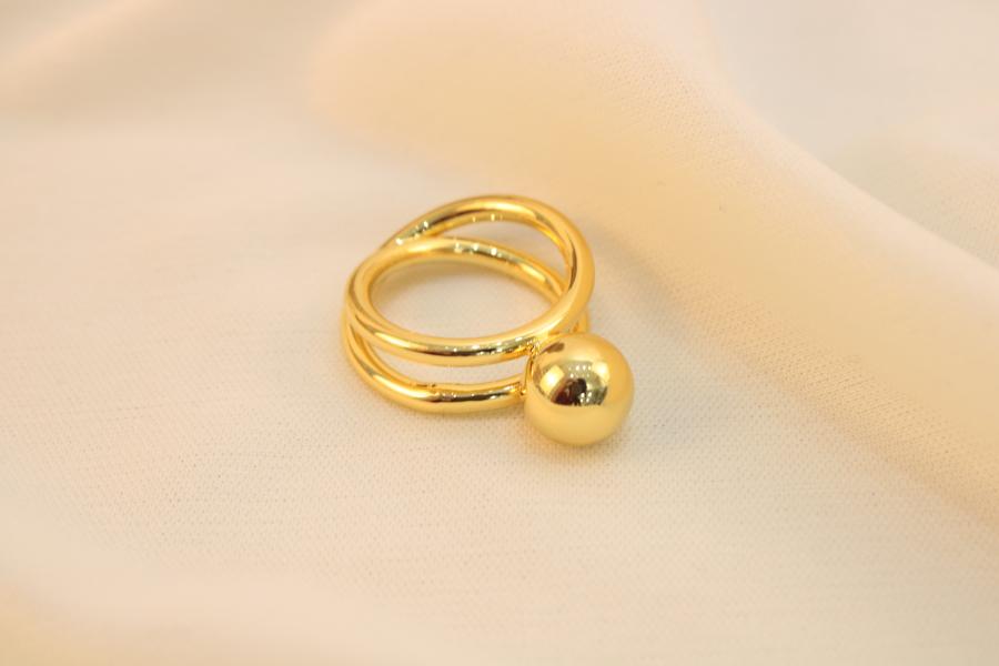 Anillo Doble Con Perla
