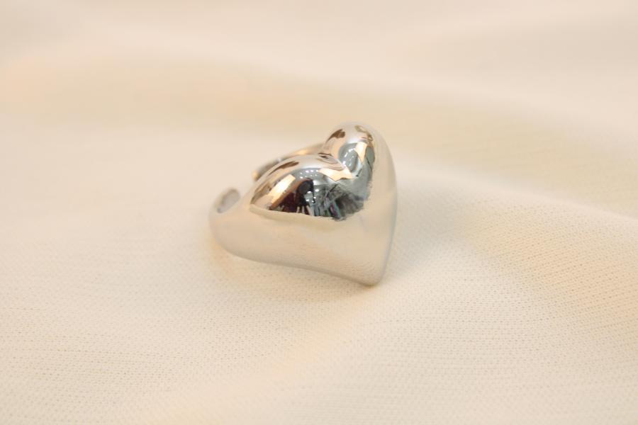 Anillo Chunky En Forma De Corazón