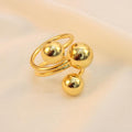Anillo Chunky De Tres Perlas