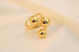 Anillo Chunky De Tres Perlas