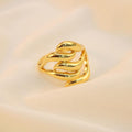 Anillo En Forma De Hoja
