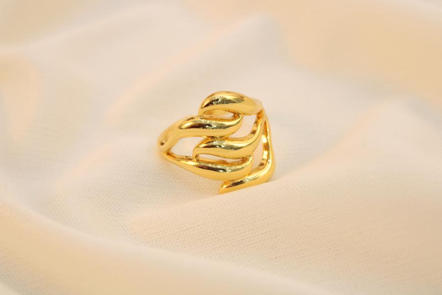 Anillo En Forma De Hoja