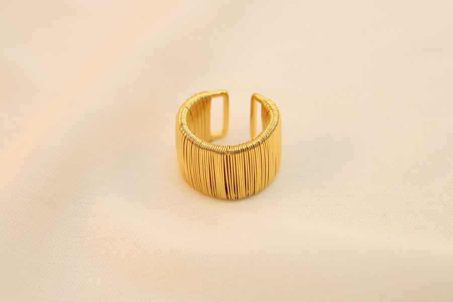 Anillo Chunky Con Textura
