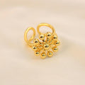 Anillo De Flor Con Bolitas