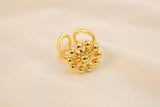 Anillo De Flor Con Bolitas
