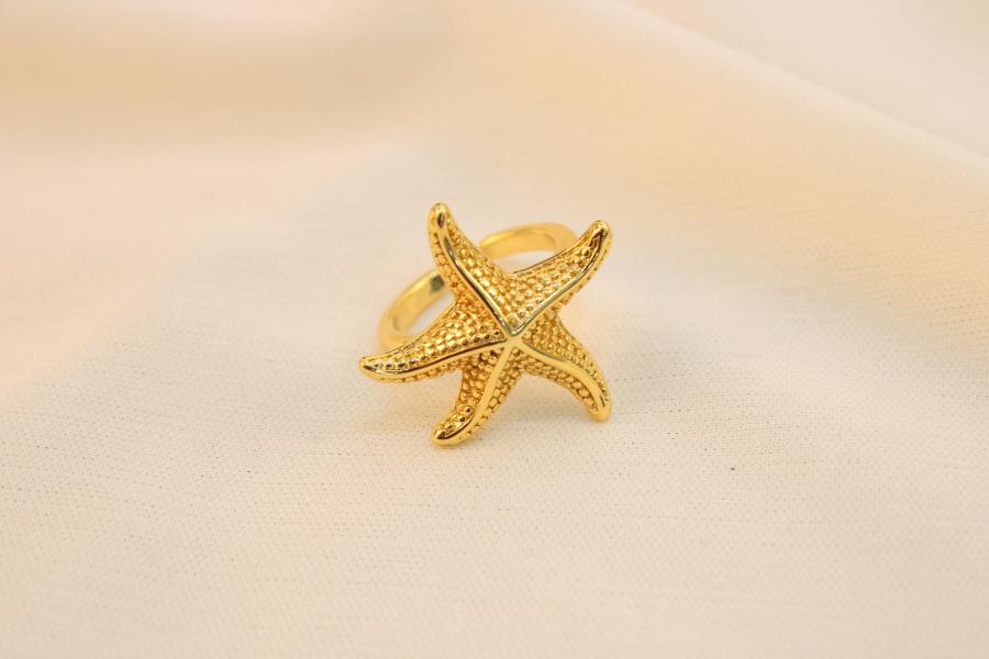 Anillo De Estrella De Mar Mediano