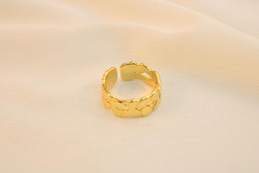 Anillo Chunky Con Relieve