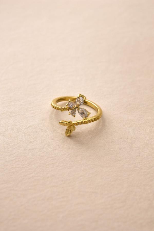 Anillo De Mariposa Doble