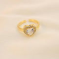 Anillo De Corazón Con Zirconia
