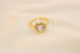Anillo De Corazón Con Zirconia