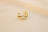 Anillo Doble Con Mariposa