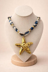 Cadena De Tela Estrella De Mar Perla