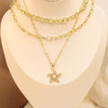 Cadena Triple De Estrella Con Zirconas