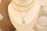 Cadena Triple De Estrella Con Zirconas