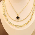 Cadena Triple Dupe De Van Cleef Negro