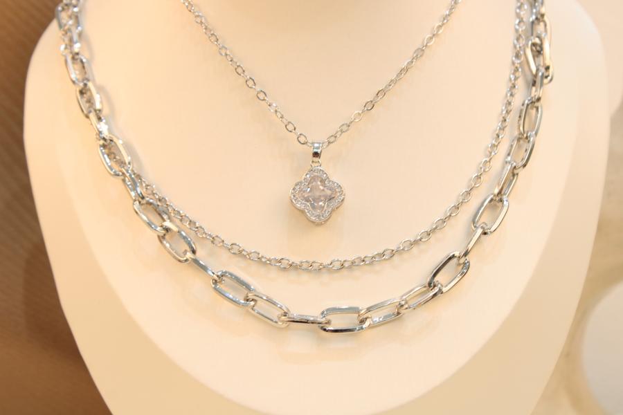 Cadena Triple Dupe De Van Cleef De Cristal