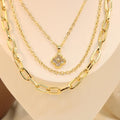 Cadena Triple Dupe De Van Cleef De Zirconias