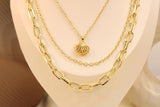 Cadena Triple De Concha Con Perla Blanca