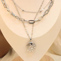 Cadena Triple De Concha Con Estrella De Zirconias