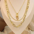 Cadena Triple Dupe De Tiffany Con Zirconias