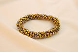Pulsera Tejida Kumihimo Dorada