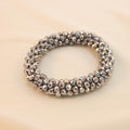 Pulsera Tejida Kumihimo Plateada