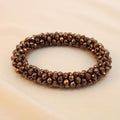 Pulsera Tejida Kumihimo Bronce
