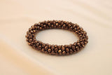 Pulsera Tejida Kumihimo Bronce