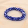 Pulsera Tejida Kumihimo Azul Tornasol