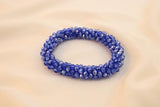 Pulsera Tejida Kumihimo Azul Tornasol