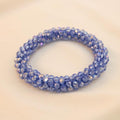 Pulsera Tejida Kumihimo Azul Tornasol