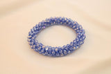 Pulsera Tejida Kumihimo Azul Tornasol
