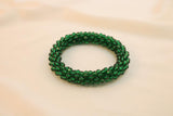 Pulsera Tejida Kumihimo Verde Oscuro 1