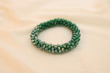 Pulsera Tejida Kumihimo Verde Oscuro 2
