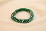 Pulsera Tejida Kumihimo Verde Tornasol 1
