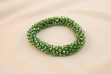 Pulsera Tejida Kumihimo Verde Claro 2