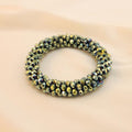 Pulsera Tejida Kumihimo Verde Tornasol 2