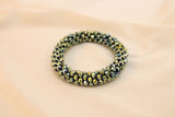 Pulsera Tejida Kumihimo Verde Tornasol 2
