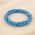 Pulsera Tejida Kumihimo Celeste 1