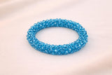 Pulsera Tejida Kumihimo Celeste 2