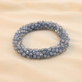 Pulsera Tejida Kumihimo Azul Combinado 1