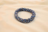 Pulsera Tejida Kumihimo Azul Combinado 2
