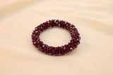 Pulsera Tejida Kumihimo Rojo Vino