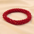 Pulsera Tejida Kumihimo Rojo 2