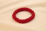Pulsera Tejida Kumihimo Rojo 3