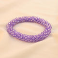 Pulsera Tejida Kumihimo Lila 1