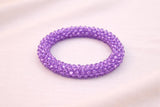 Pulsera Tejida Kumihimo Lila 2